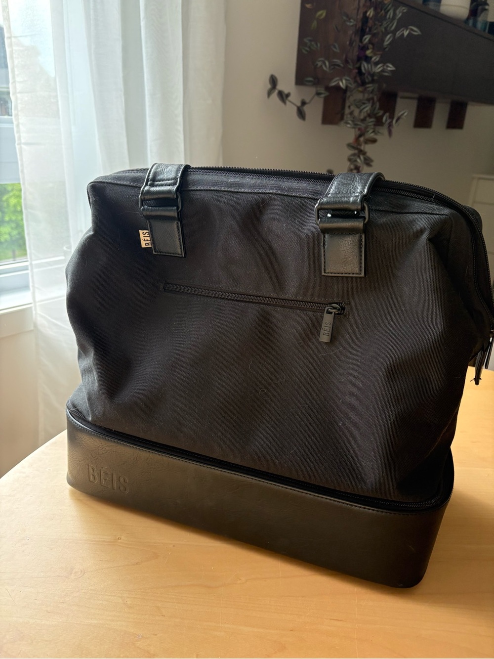 BEIS Black Mini-Weekender bag